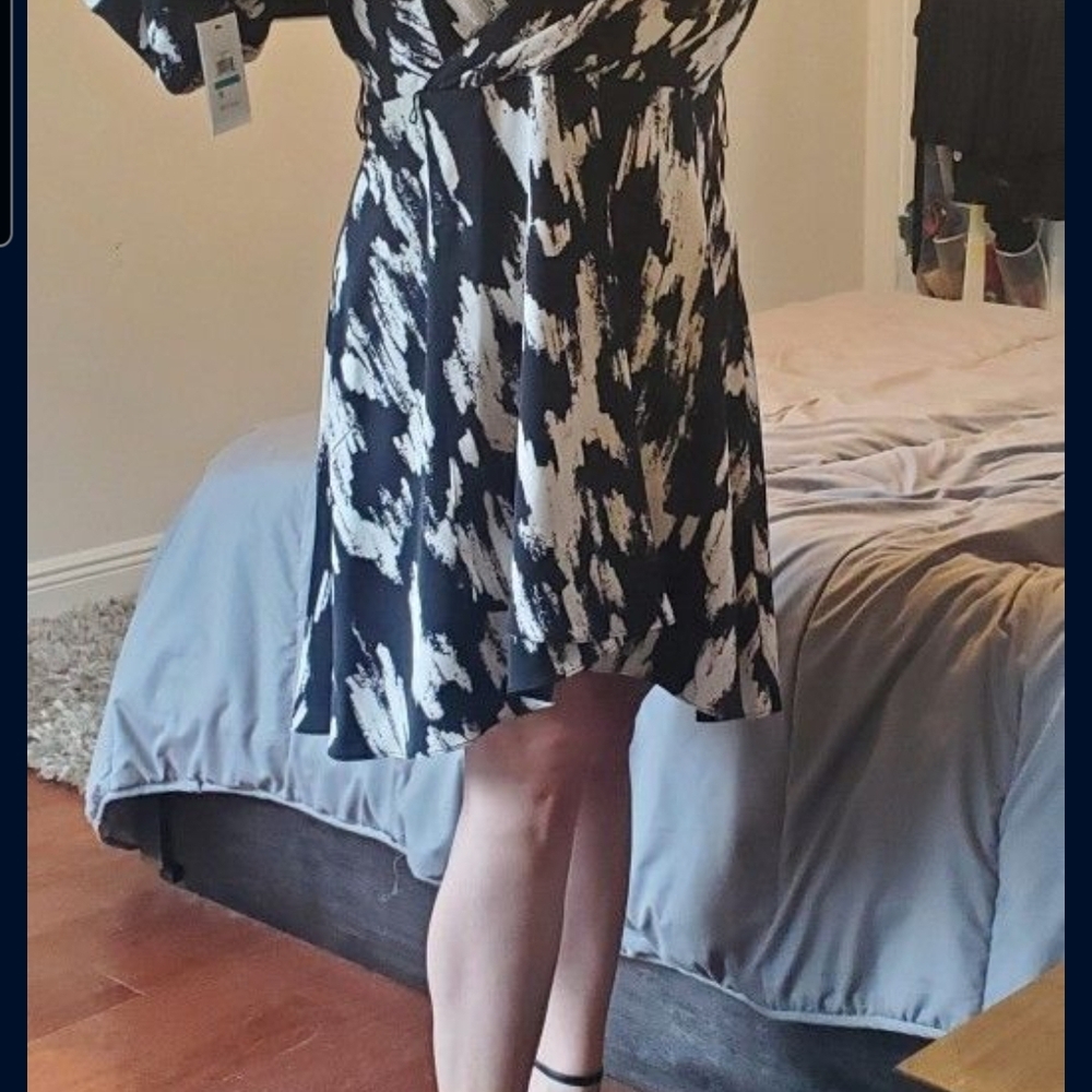 Elegant Black and White Women's Dress